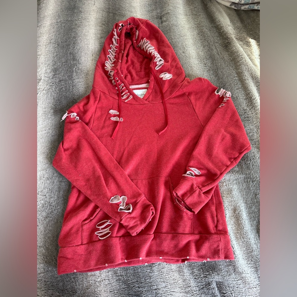 Chelsea DeBoer Distressed Hoodie